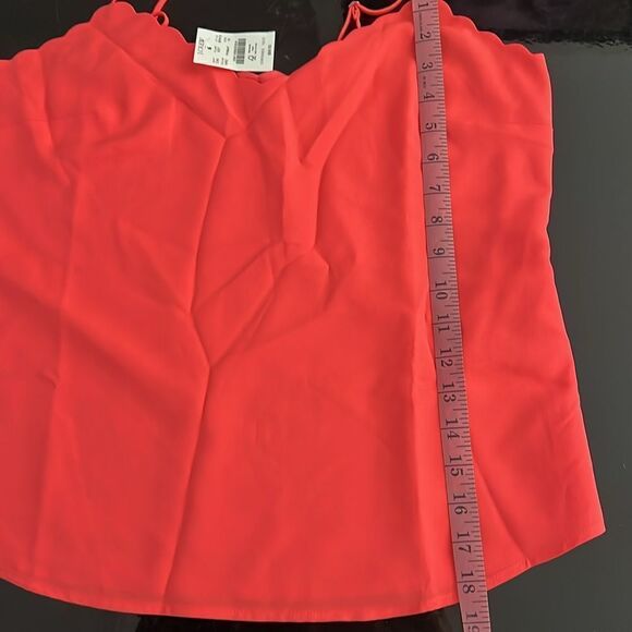 NWT JCrew scalloped tank top orange 10 - Picture 4 of 6